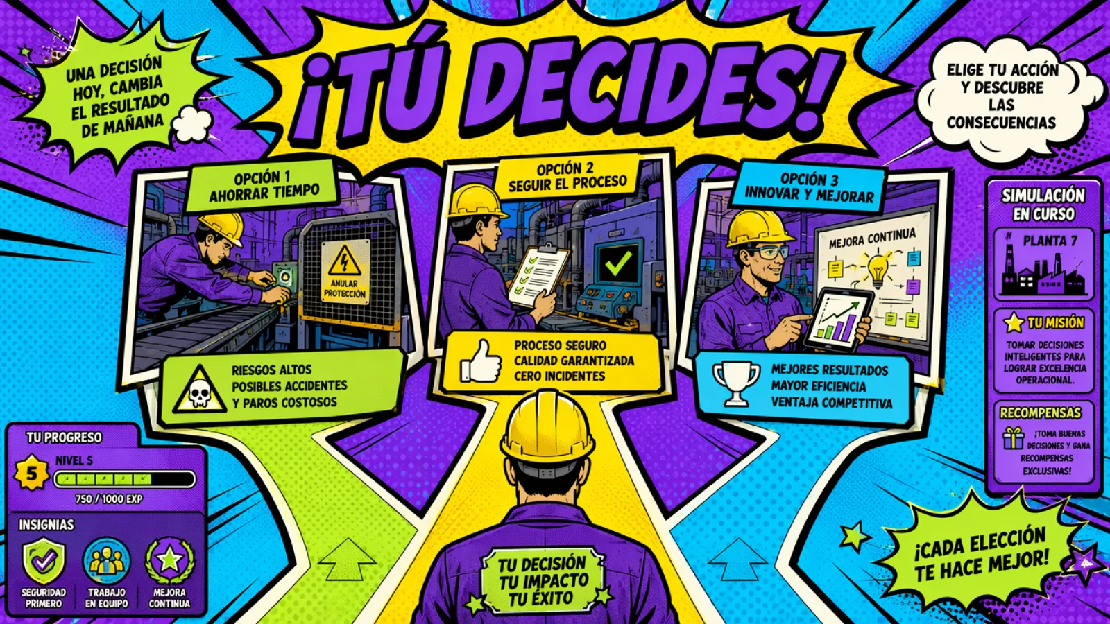 Escenarios gamificados y simulaciones de práctica