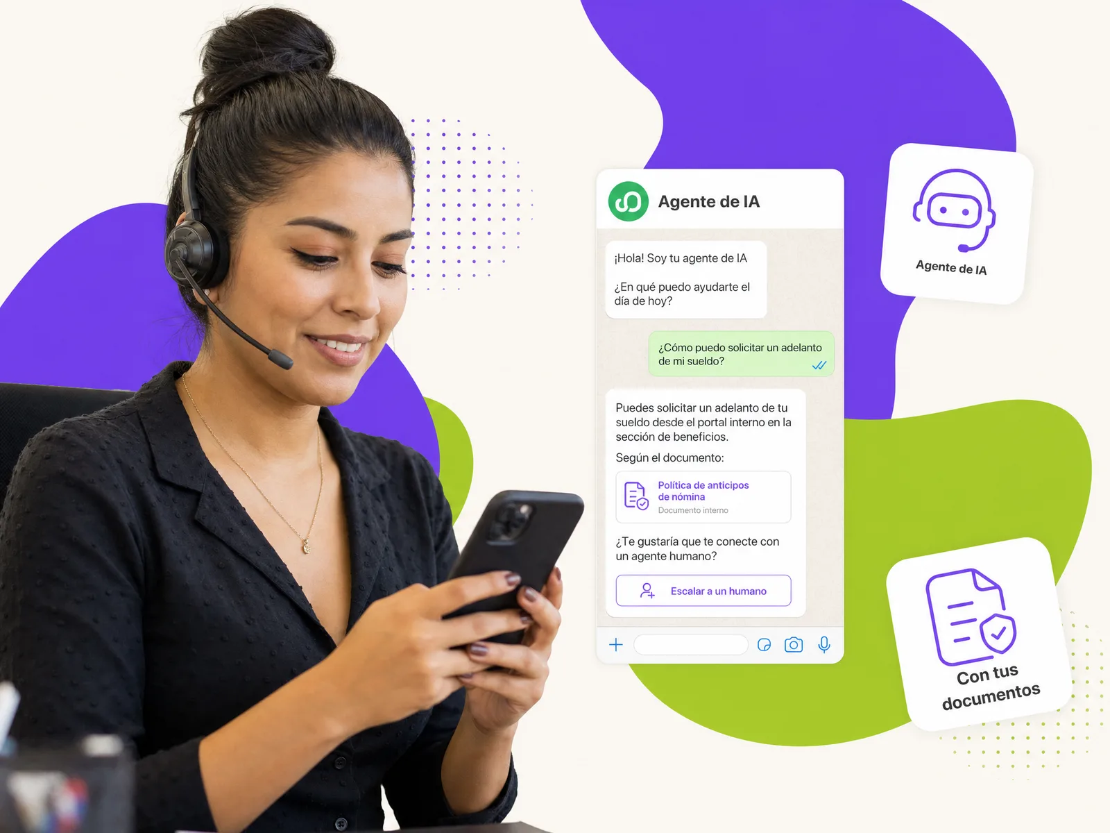 Pantalla de Geedle Bot respondiendo una pregunta con el minuto exacto de la grabación del curso